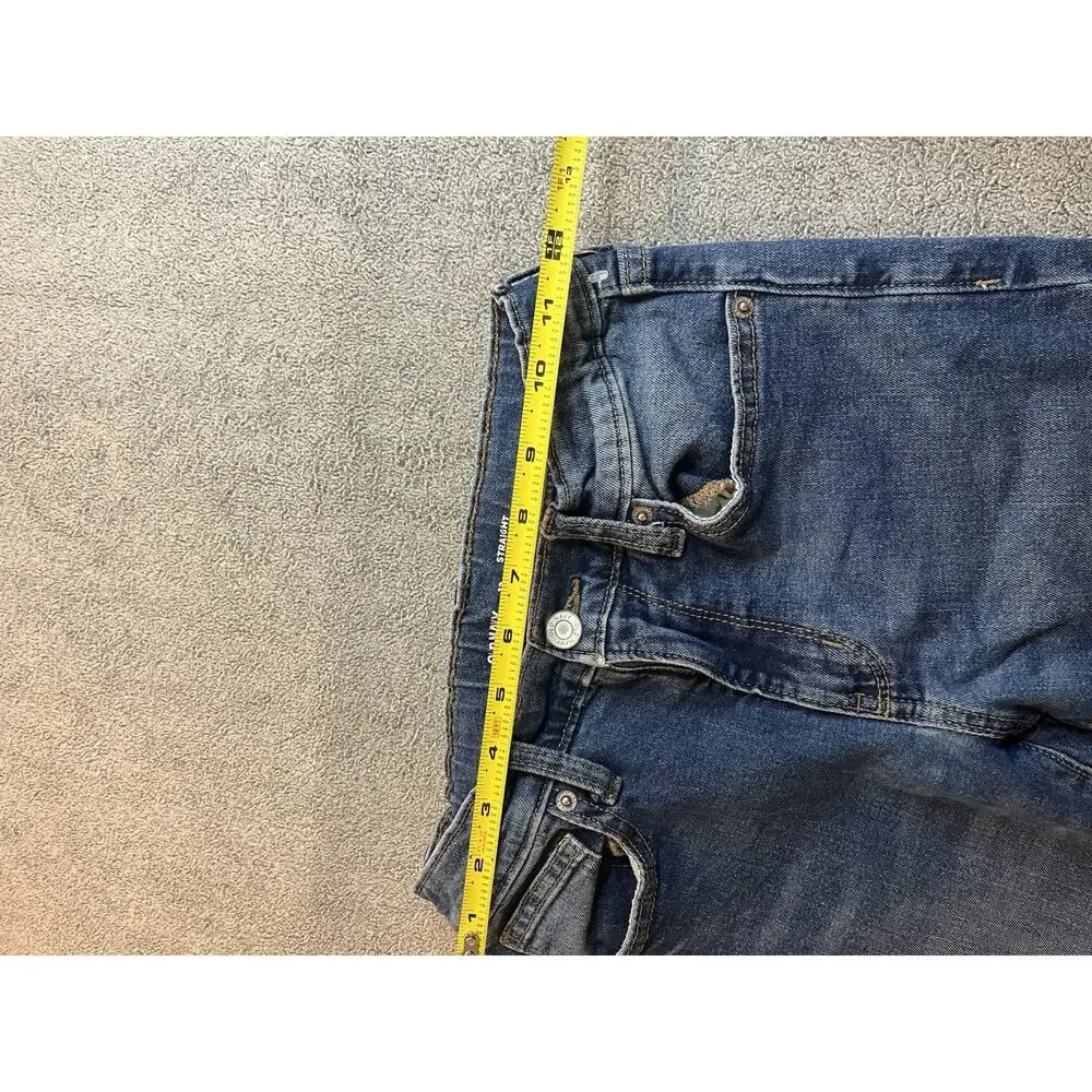 Old Navy Boys Size 12 Straight Jeans Medium Wash Built-In Flex Adjustable Waist